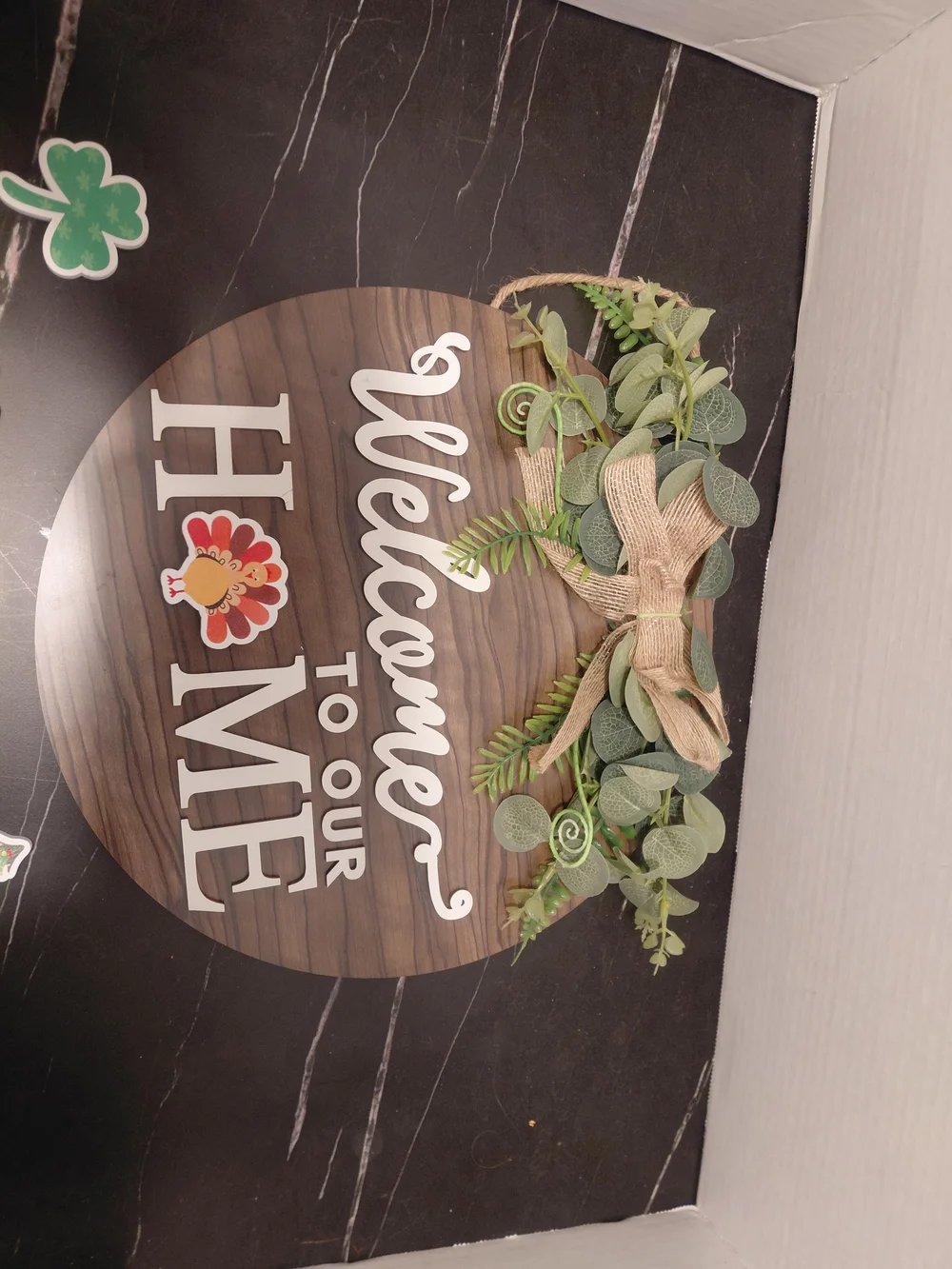 Welcome to our home sign interchangeable seasonal holiday magnets